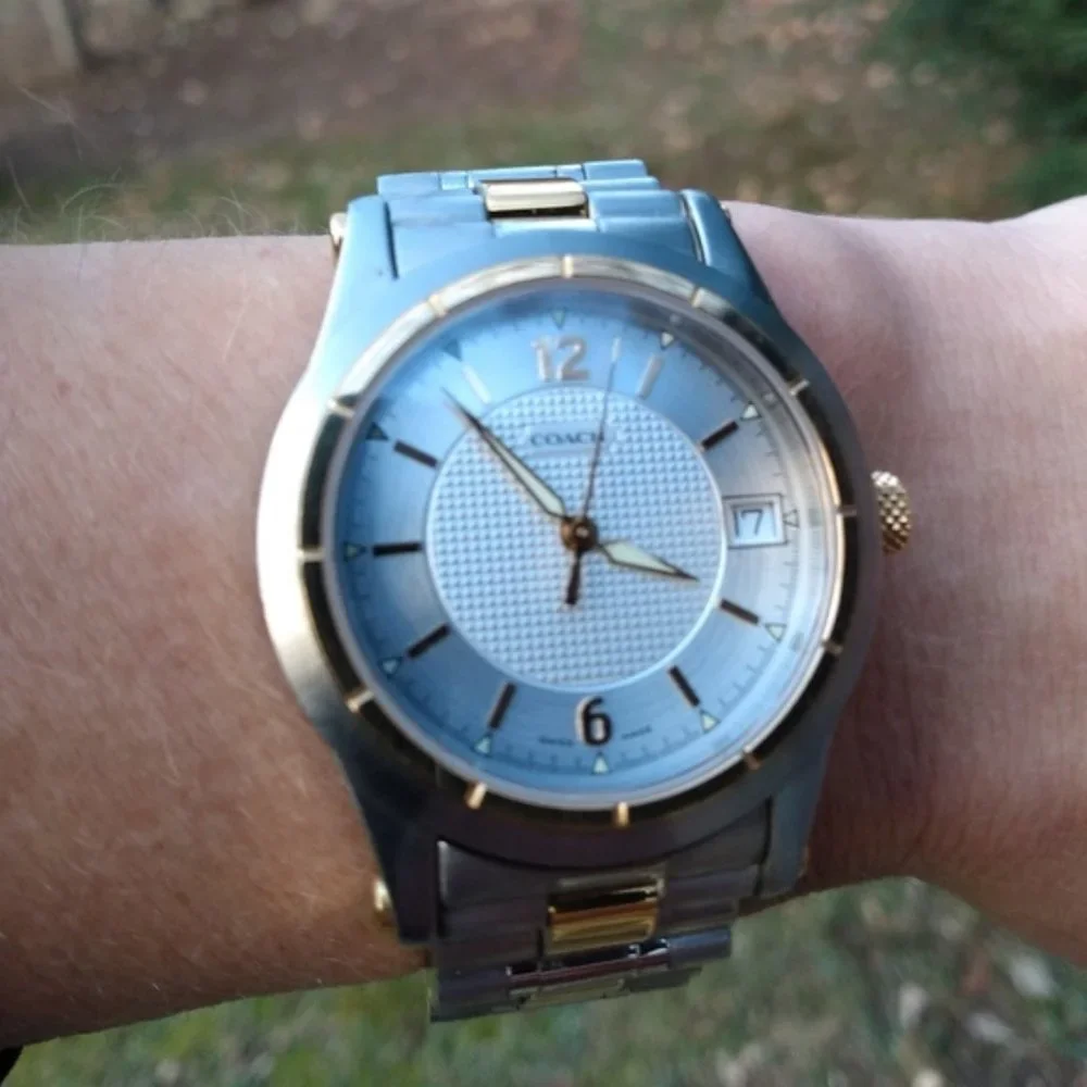 Like New, Rare Vintage Coach Silver & Gold Sports